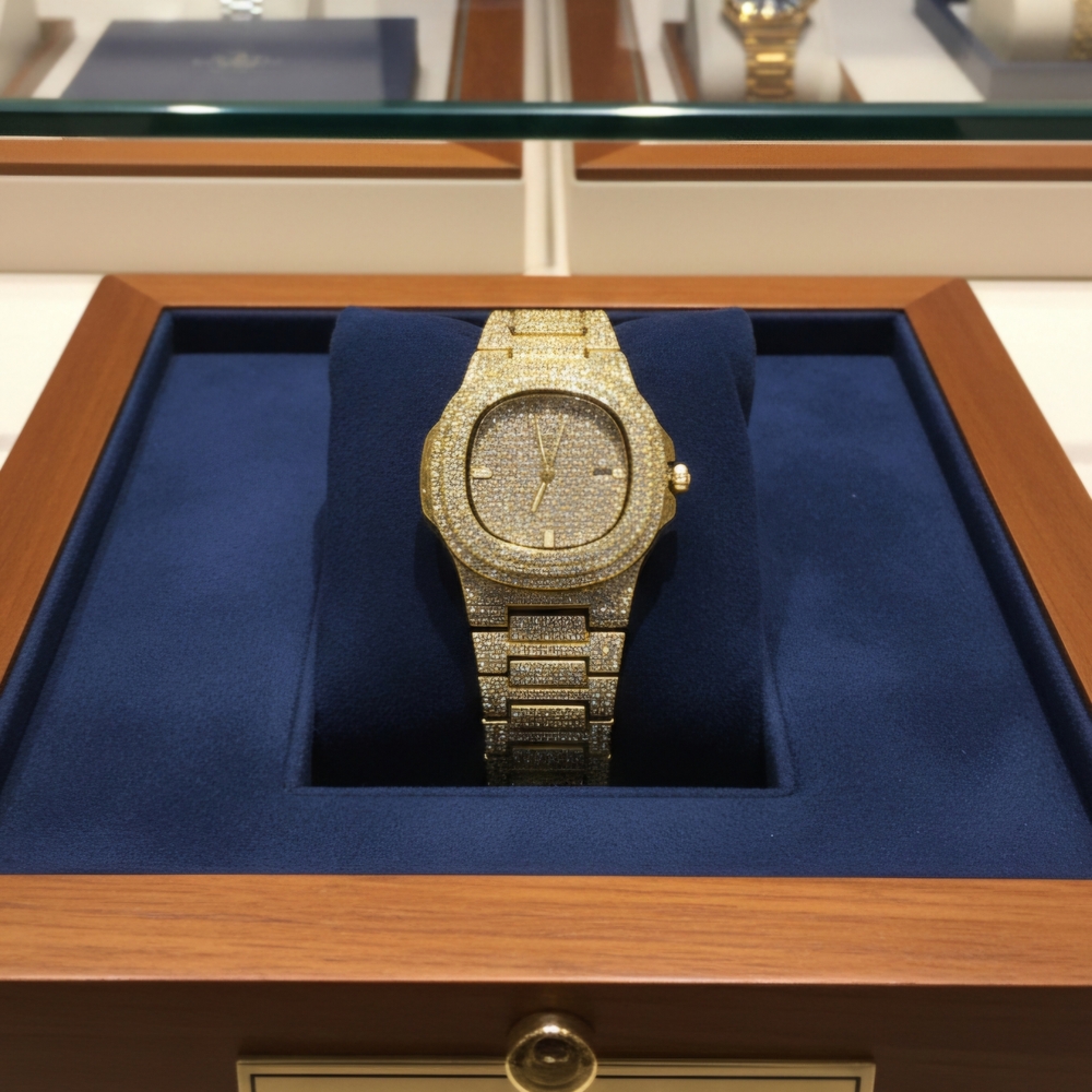 Iced Gold Watch